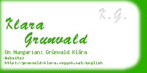 klara grunvald business card